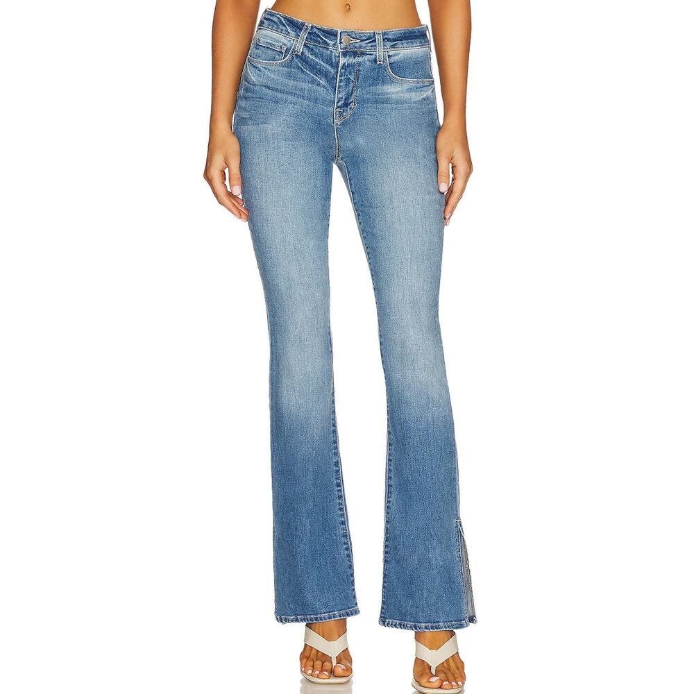 L’Agence Abilene High Rise Baby Boot Slit Jeans in Alamo Size 27
